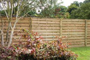 a run of pressure treated fence panels - one of our great fencing decoration ideas
