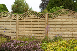 a run of decorative fence panels