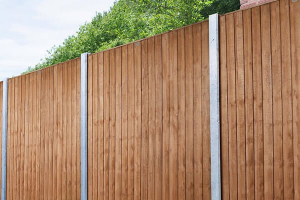 brown fencing panels