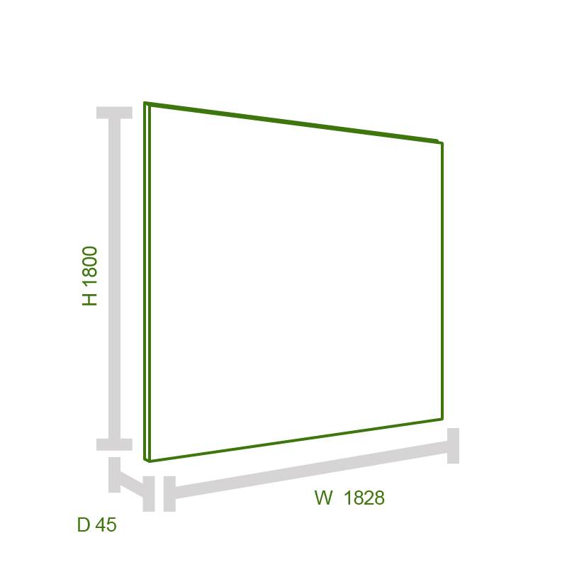 Forest 6' x 6' Acoustic Noise Reduction Tongue and Groove Fence Panel (1.83m x 1.80m) Technical Drawing