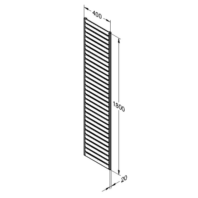 Forest 6' x 1' Pressure Treated Slatted Trellis Panel (1.8m x 0.3m) Technical Drawing