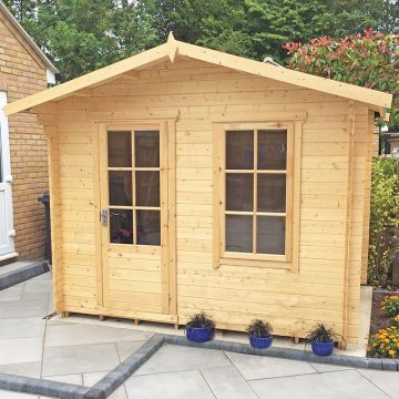Shire Bucknells 3m x 2.4m Log Cabin Summerhouse (28mm)