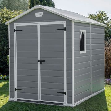 6' x 8' Keter Manor Plastic Garden Shed (1.86m x 2.37m)
