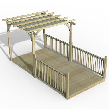 8' x 16' Forest Pergola Deck Kit with Canopy No. 8 (2.4m x 4.8m)