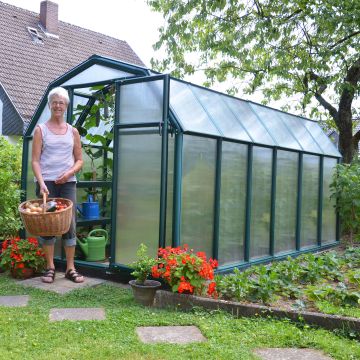 Rion EcoGrow 6x12 Green Greenhouse with Resin Frame
