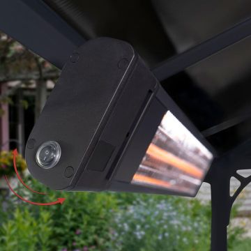 Palram Canopia 1800W Carbon Fiber Mountable Outdoor Infrared Heater