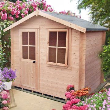 Shire Avesbury 2.5m x 1.8m Log Cabin Summerhouse (19mm)

