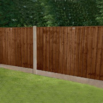 Forest 6' x 4' Pressure Treated Featheredge Fence Panel (Dark Brown) (1.83m x 1.23m)