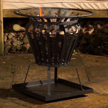 Lifestyle Signa Fire Basket with BBQ Grill
