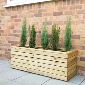 Forest Linear Long Wooden Garden Planter 4'x1' (1.2x0.4m)