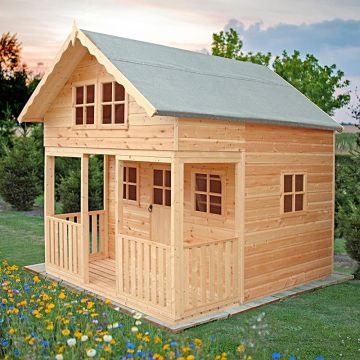 8' x 9' Shire Lodge Kids Wooden Playhouse
