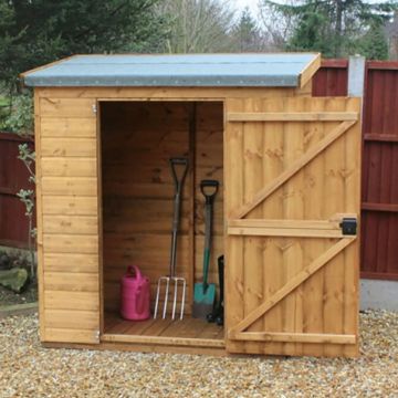 7' x 3' Traditional Pent Wooden Garden Tool Storage Shed (2.14m x 0.91m)

