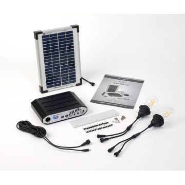 Solartech Premium Garden Building Solar Lighting & Charging Kit 4 - Suitable for Gazebos up to 4m x 4m (14' x 14')