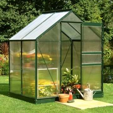 4x6 Green Frame Polycarbonate Greenhouse
