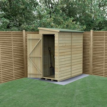 6' x 3' Forest Beckwood 25yr Guarantee Shiplap Pressure Treated Windowless Pent Wooden Shed (1.88m x 1.02m)
