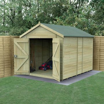 10' x 8' Forest Timberdale Tongue & Groove Windowless Double Door Apex Shed