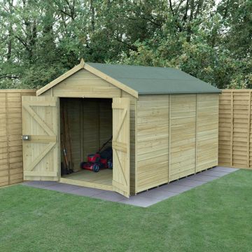12' x 8' Forest Timberdale Tongue & Groove Windowless Double Door Apex Shed