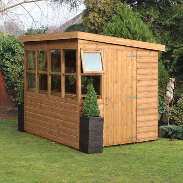 10' x 6' Traditional Sun Pent 6' Gable Wooden Garden Shed
