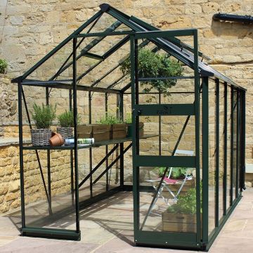 6' x 10' Eden Burford Small Greenhouse in Green (1.94m x 3.17m)
