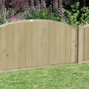 4'x6' (1.2x1.8m) Fence-Plus Domed Top Tongue and Groove Fence Panel