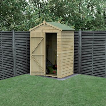 5' x 3' Forest Beckwood 25yr Guarantee Shiplap Pressure Treated Windowless Apex Wooden Shed (1.64m x 1m)