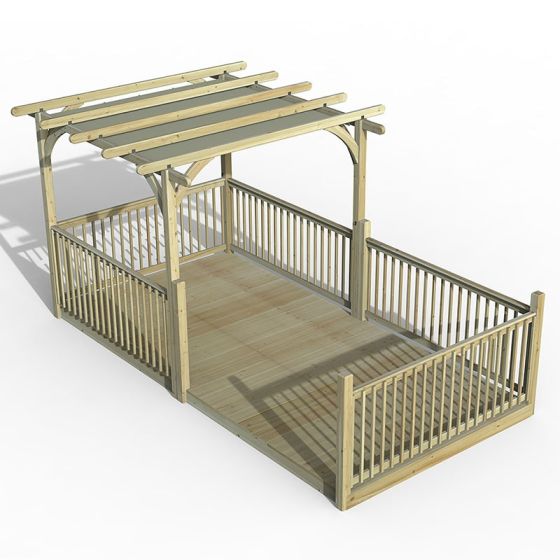 8' x 16' Forest Pergola Deck Kit with Canopy No. 12 (2.4m x 4.8m)
