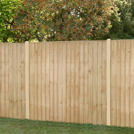 Forest 6' x 5'6 Pressure Treated Vertical Closeboard Fence Panel (1.83m x 1.69m)