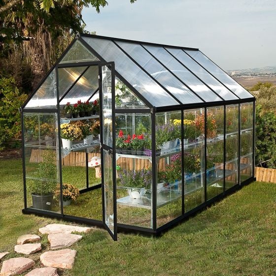 6' x 10' Palram Hybrid Grey Greenhouse