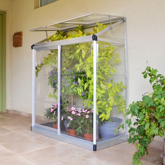 4x2 Palram Lean To Silver Mini Greenhouse
