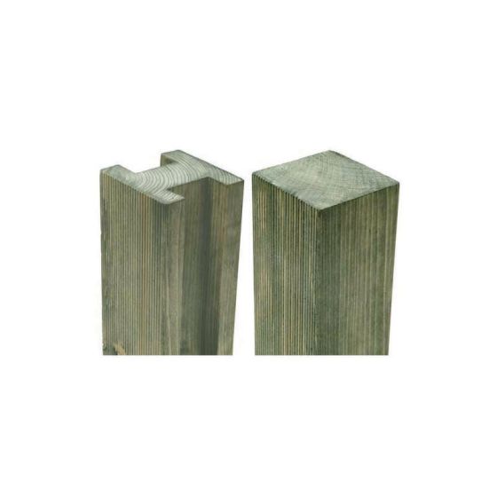 Forest Planed H Slotted Fence Post 94 x 94 x 2400mm
