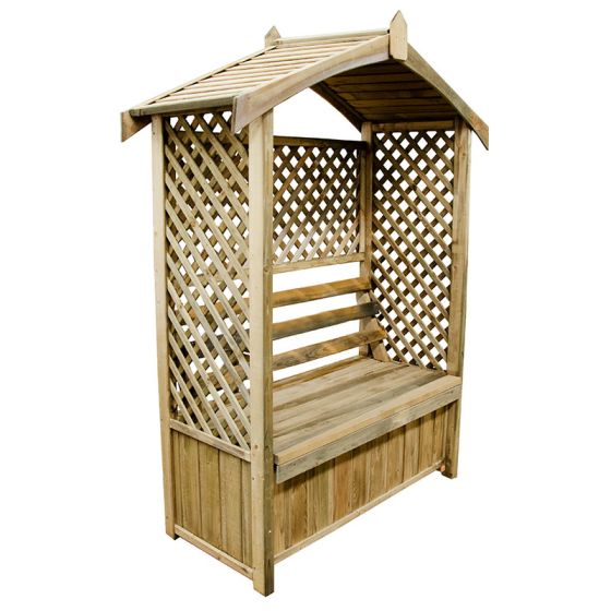 FOREST 6' x 2' Lyon Arbour Wooden Seat Garden Furniture Decor Structure NEW 