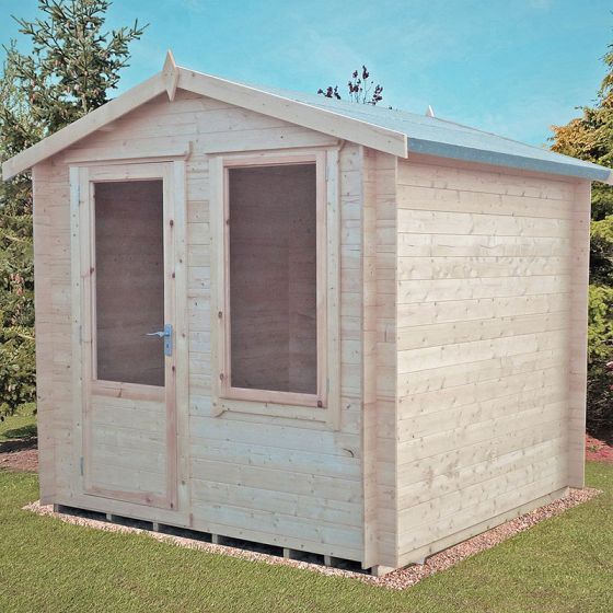 Shire Peckover 2.4m x 2.4m Log Cabin Summerhouse (19mm)
