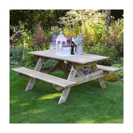Forest 1.5m Small Rectangular Picnic Table
