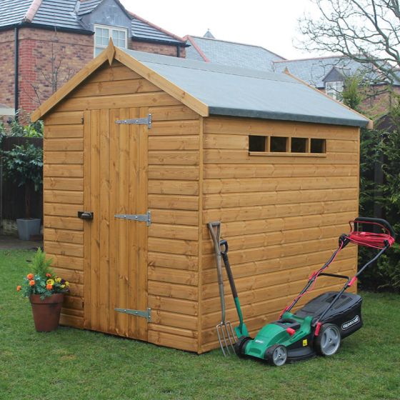 12' x 8' Traditional Apex Security Wooden Garden Shed (3.66m x 2.44m)
