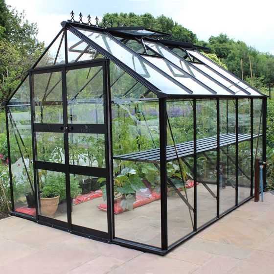 8' x 14' Eden Blockley Greenhouse in Black (2.56m x 4.41m)
