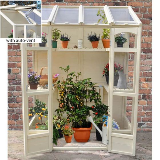 5'x2' Forest Victorian Tall Wall Greenhouse with Autovent