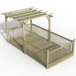 8' x 16' Forest Pergola Deck Kit with Retractable Canopy No. 13 (2.4m x 4.8m)