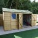 12' x 8' Forest Premium Tongue & Groove Pressure Treated Double Door Reverse Apex Shed