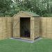 6' x 4' Forest 4Life 25yr Guarantee Overlap Pressure Treated Windowless Double Door Apex Wooden Shed (1.99m x 1.23m)