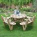 Forest 2.4m Circular Picnic Table with Seat Backs
