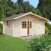 Palmako Emma 4.7m x 3.5m Log Cabin Summerhouse with Shed (34mm)