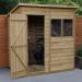 6' x 4' Forest Overlap Pressure Treated Pent Wooden Shed