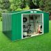 10'x8' (3x2.4m) Store More Sapphire Apex Green Metal Shed