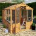 10' x 6' Mercia Traditional Shiplap Wooden Apex Greenhouse Combi Shed (3.03m x 1.97m)