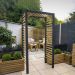 Forest Contemporary Slatted Garden Arch 3’8 x 2’5