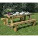 Forest 1.8m Refectory Table and Sleeper Bench Set
