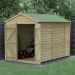 10' x 6' Forest Beckwood 25yr Guarantee Shiplap Pressure Treated Windowless Double Door Apex Wooden Shed (3.01m x 1.99m)