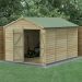 12x8 Forest Beckwood 25 Year Guarantee Shiplap Pressure Treated Windowless Apex Shed with Double Doors