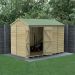 10' x 6' Forest Beckwood 25yr Guarantee Shiplap Pressure Treated Windowless Double Door Reverse Apex Wooden Shed (3.01m x 1.99m)