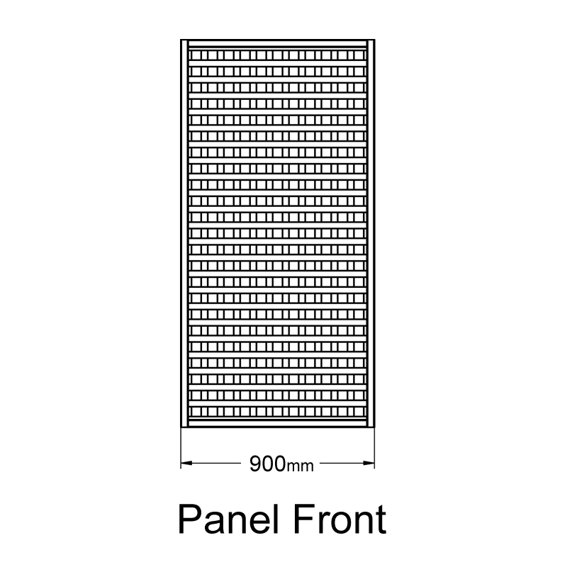 Forest 6' x 3' Premium Framed Decorative Square Garden Trellis (1.8m x 0.9m) Technical Drawing